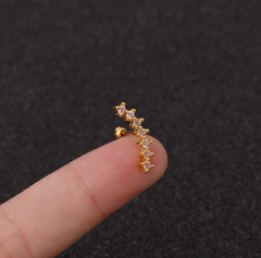 GeoGlimmer Star Zirconia Studs