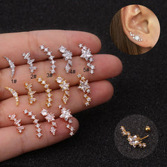 GeoGlimmer Star Zirconia Studs