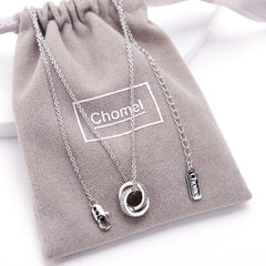 Elegant Dual Ring S925 Necklace