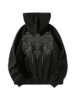 Mystic Wings Gothic Zip Hoodie
