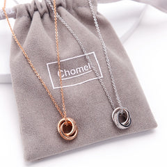 Elegant Dual Ring S925 Necklace