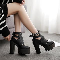 Elevated Chic Chunky Heel Ankle Boots