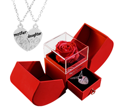 Elegant White Gold Real Rose Pendant