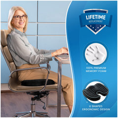 ErgoComfort Plush Memory Foam Cushion