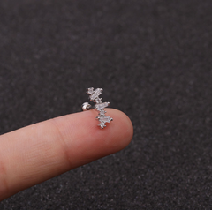 GeoGlimmer Star Zirconia Studs