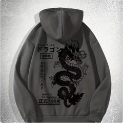 Trendy Dark Print Pullover Hoodie