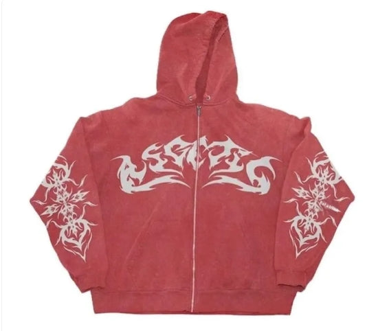 Gothic Y2K Zip Hoodie