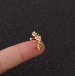 GeoGlimmer Star Zirconia Studs