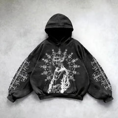 Hip Hop Y2K Printed Hoodie