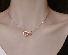 Elegant Dual Ring S925 Necklace