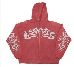 Gothic Y2K Zip Hoodie
