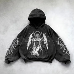 Hip Hop Y2K Printed Hoodie