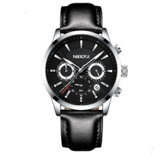 Elegant Black Gold Multi-Eye Sport Watch