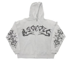 Gothic Y2K Zip Hoodie