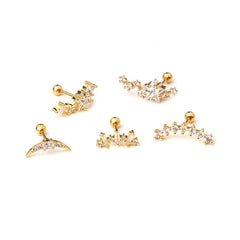 GeoGlimmer Star Zirconia Studs