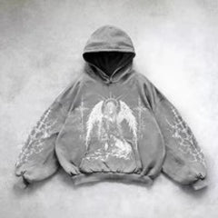 Hip Hop Y2K Printed Hoodie