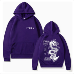 Trendy Dark Print Pullover Hoodie
