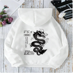 Trendy Dark Print Pullover Hoodie