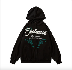 Vintage Embroidered Letter Hoodie