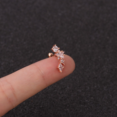 GeoGlimmer Star Zirconia Studs