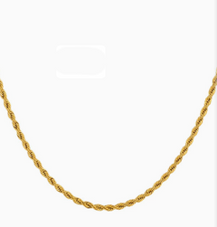Elegant 18K Gold Plated Titanium Twist Necklace