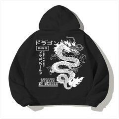 Trendy Dark Print Pullover Hoodie