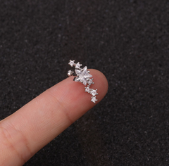 GeoGlimmer Star Zirconia Studs