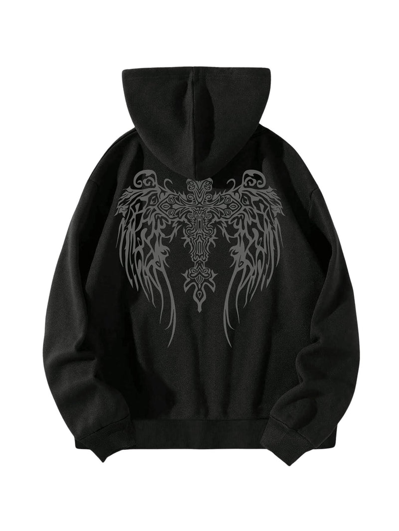 Mystic Wings Gothic Zip Hoodie
