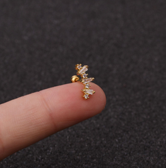 GeoGlimmer Star Zirconia Studs