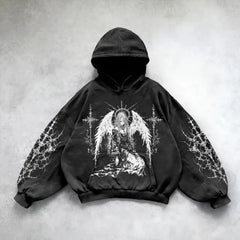 Hip Hop Y2K Printed Hoodie