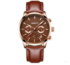 Elegant Black Gold Multi-Eye Sport Watch