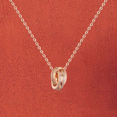 Elegant Dual Ring S925 Necklace