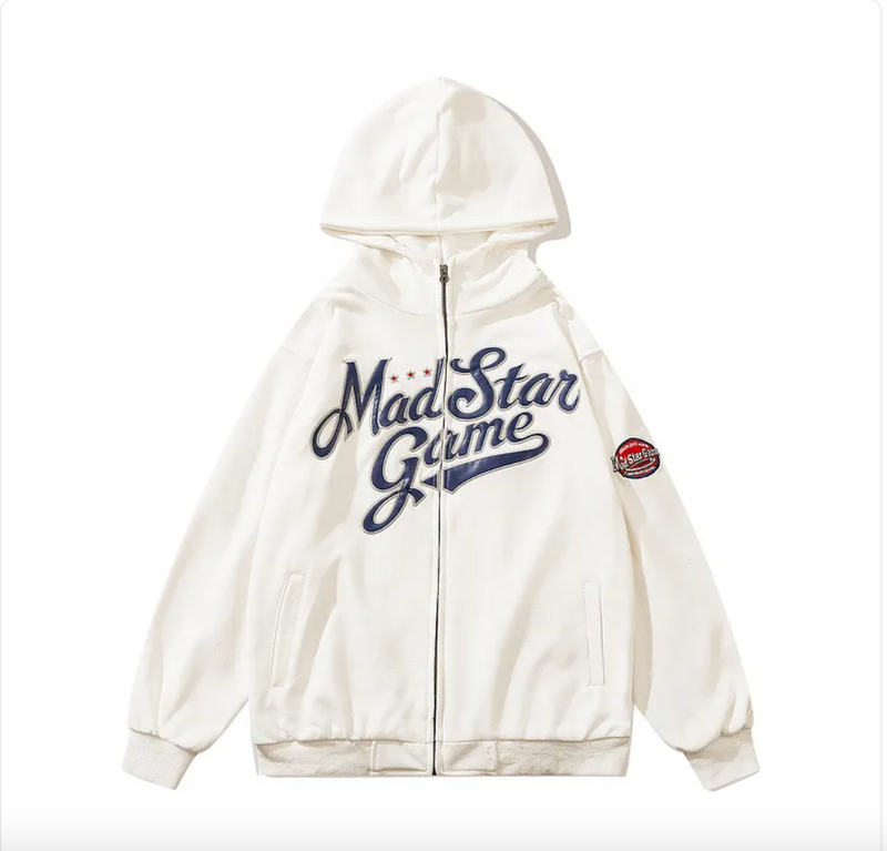 Vintage Embroidered Letter Hoodie